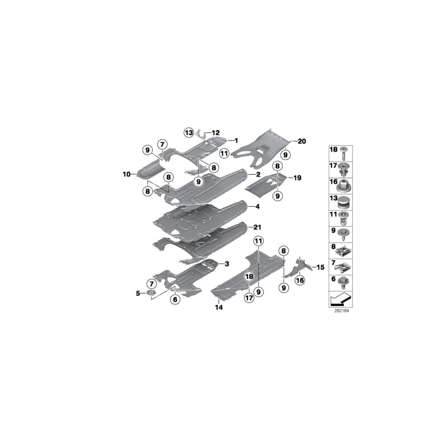 Genuine BMW 51757224461 F12 Underbody Paneling, Left (Inc. 650iX 4.4, 650iX 4.0 & 640dX) | ML Performance EU Car Parts