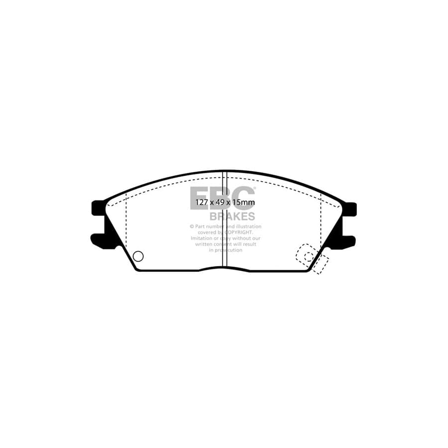 EBC PD03KF1617 Hyundai Lantra Yellowstuff Front Brake Pad & Plain Disc Kit 2 | ML Performance EU Car Parts