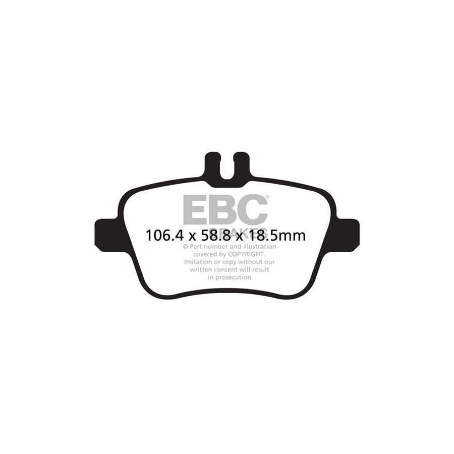 EBC PD02KR290 Mercedes-Benz R173 R172 Redstuff Rear Brake Pad & Plain Disc Kit 2 | ML Performance EU Car Parts