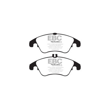 EBC PD03KF1631 Mercedes-Benz A/C207 Yellowstuff Front Brake Pad & Plain Disc Kit 2 | ML Performance EU Car Parts