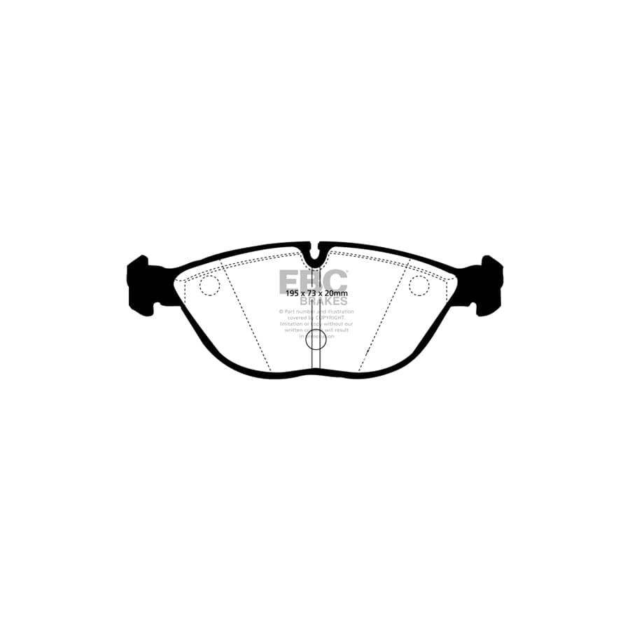 EBC PD03KF329 Chrysler Mercedes-Benz Yellowstuff Front Brake Pad & Plain Disc Kit - ATE Caliper 2 | ML Performance EU Car Parts