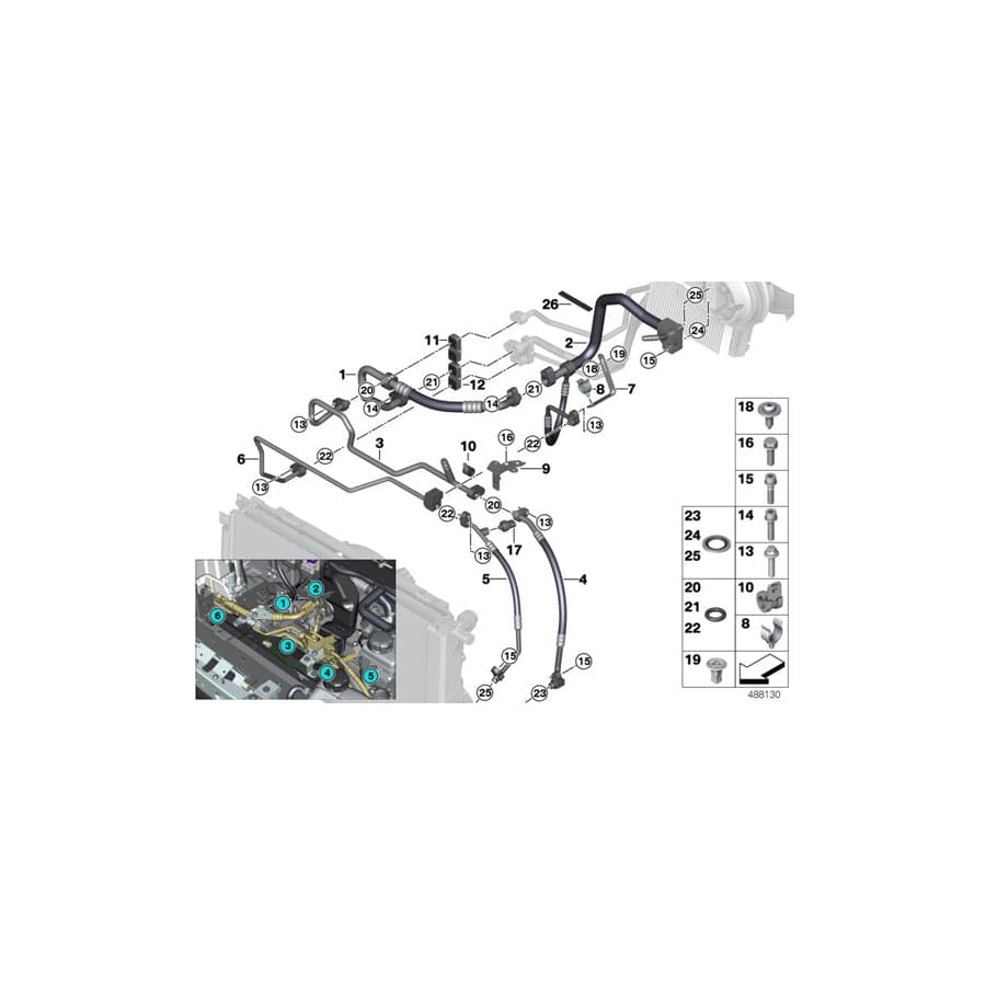 Genuine BMW 64509317388 Pressure Pipe, Front (Inc. i3 94Ah, i3s 94Ah Rex & i3s 94Ah) | ML Performance EU Car Parts