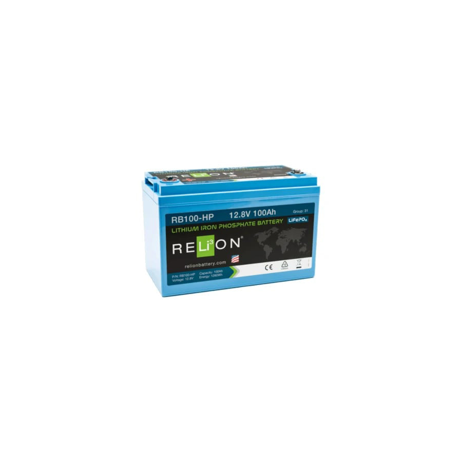 RELiON Lithium 12V 100Ah Leisure Battery LiFePO4 - REL-RB100-HP | ML Performance EU Car Parts