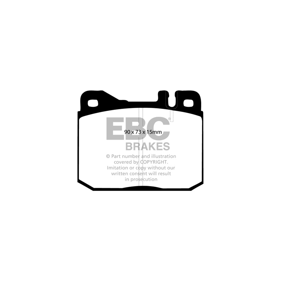 EBC PD02KF635 Mercedes-Benz W126 Redstuff Front Brake Pad & Plain Disc Kit - ATE Caliper 2 | ML Performance EU Car Parts