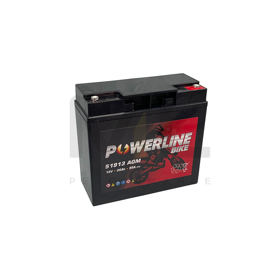 51913 BMW Powerline Motorcycle Battery 12V 20Ah (12V20P) | Car Batteries UK | ML Performance Car Parts