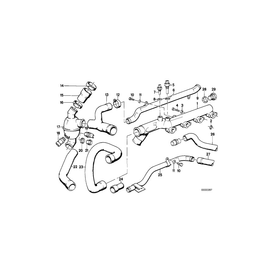 Genuine BMW 11531313309 Coolant Line S14 (Inc. E36 318iS & E30 M3) | ML Performance EU Car Parts