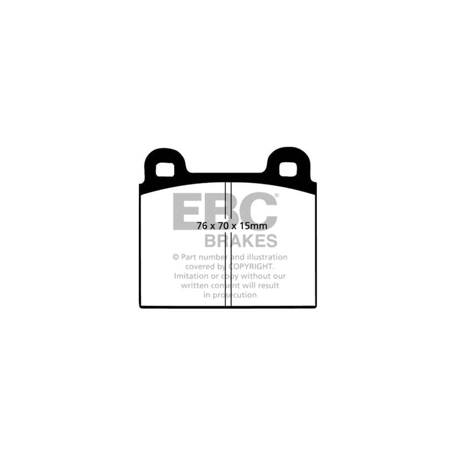 EBC PD03KF790 Mercedes-Benz W115 Yellowstuff Front Brake Pad & Plain Disc Kit - ATE Caliper 2 | ML Performance EU Car Parts
