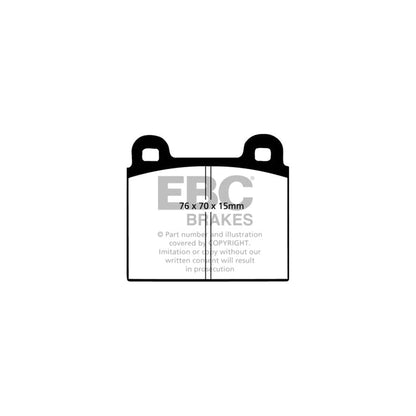 EBC PD03KF790 Mercedes-Benz W115 Yellowstuff Front Brake Pad & Plain Disc Kit - ATE Caliper 2 | ML Performance EU Car Parts