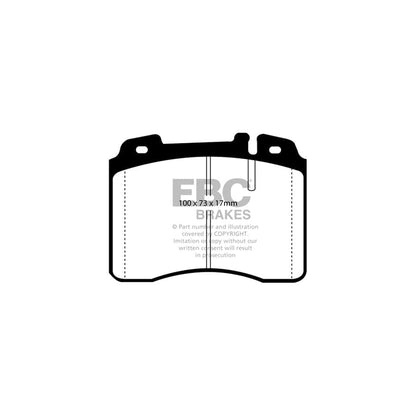 EBC PD03KF795 Mercedes-Benz W124 Yellowstuff Front Brake Pad & Plain Disc Kit - ATE Caliper 2 | ML Performance EU Car Parts