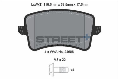 PAGID Racing T8083SP2001 STREET+ Brake Pads