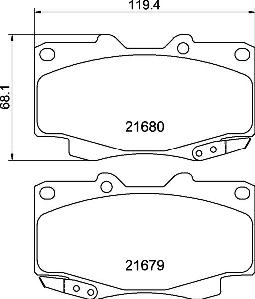 Mintex MDB2203 Brake Pad Set, disc brake