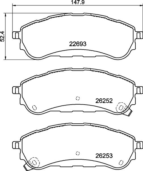 Mintex MDB3339 Brake Pad Set, disc brake