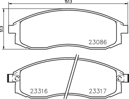 Mintex MDB2122 Brake Pad Set, disc brake