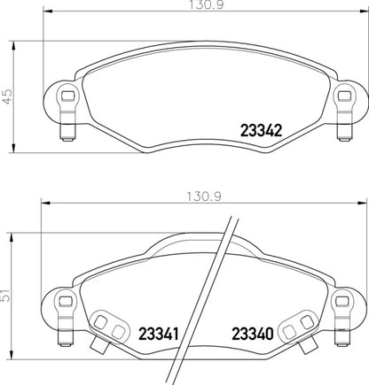 Mintex MDB2609 Brake Pad Set, disc brake