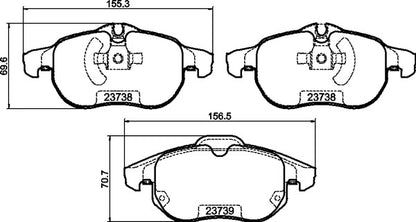 Mintex MDB2262 Brake Pad Set, disc brake