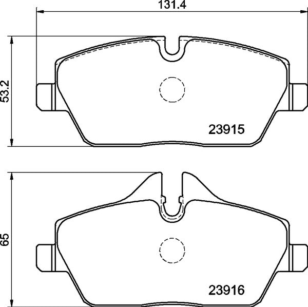 Mintex MDB2682 Brake Pad Set, disc brake