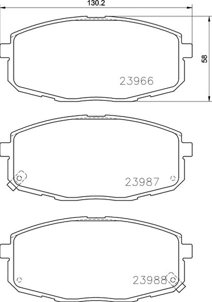 Mintex MDB2608 Brake Pad Set, disc brake