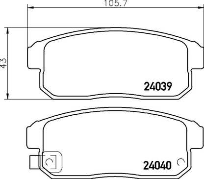 Mintex MDB2588 Brake Pad Set, disc brake