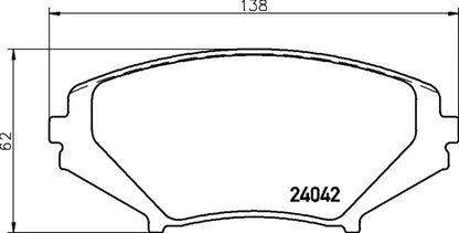 Mintex MDB2589 Brake Pad Set, disc brake