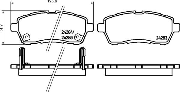 Mintex MDB2968 Brake Pad Set, disc brake