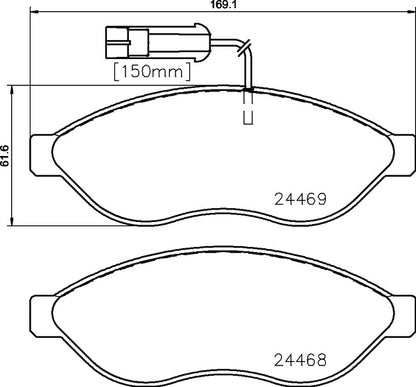 Mintex MDB3365 Brake Pad Set, disc brake