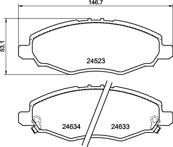 Mintex MDB2880 Brake Pad Set, disc brake