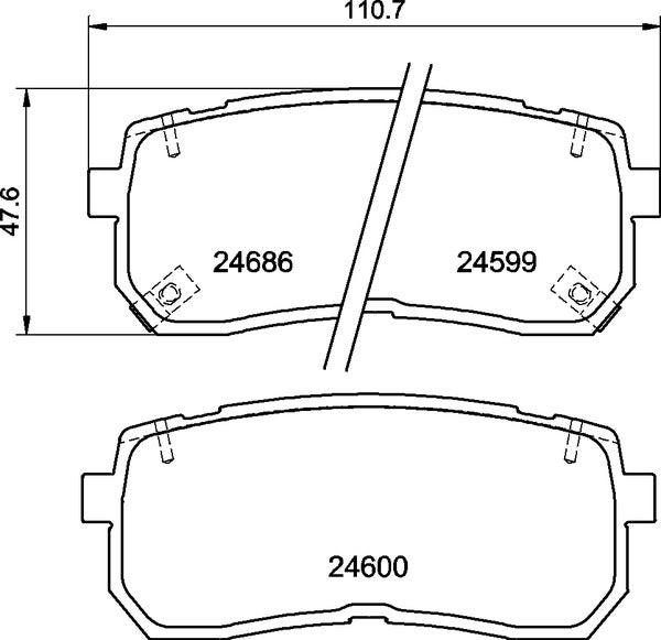 Mintex MDB2922 Brake Pad Set, disc brake