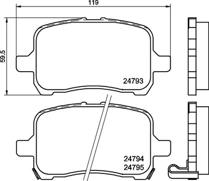 Mintex MDB2293 Brake Pad Set, disc brake
