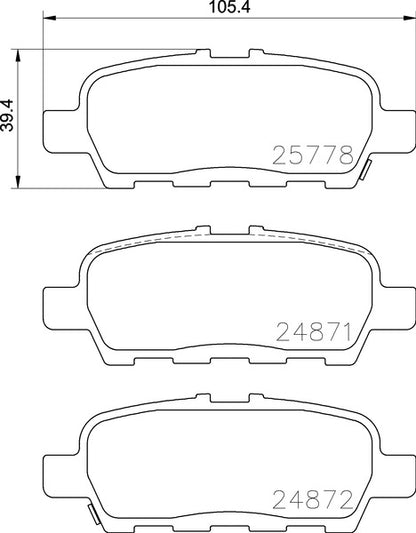 Mintex MDB3396 Brake Pad Set, disc brake