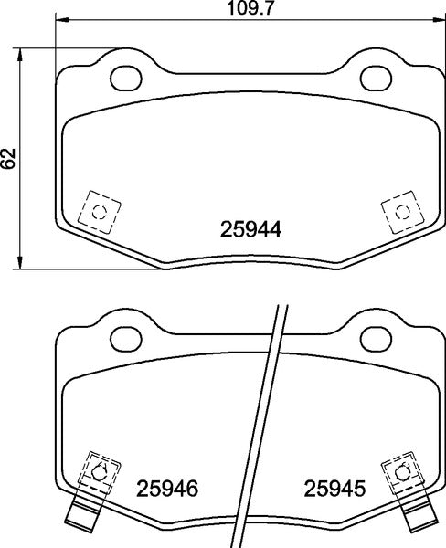 Mintex MDB4308 Brake Pad Set, disc brake