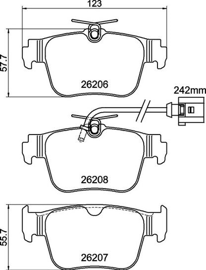 Mintex MDB3522 Brake Pad Set, disc brake