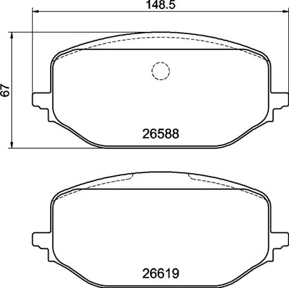 Mintex MDB3349 Brake Pad Set, disc brake