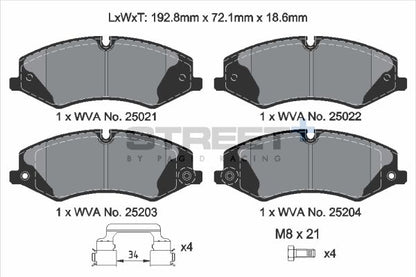 PAGID Racing T8103SP2001 STREET+ Brake Pads
