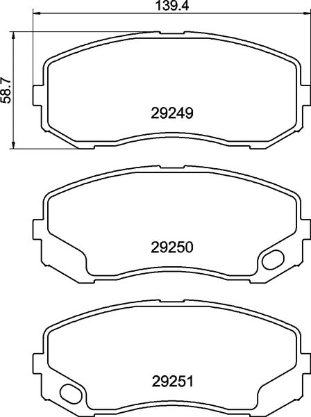 Mintex MDB2988 Brake Pad Set, disc brake