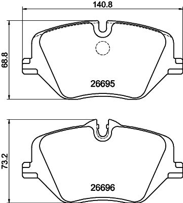 MINTEX MDB3528 Front Brake Pad Set