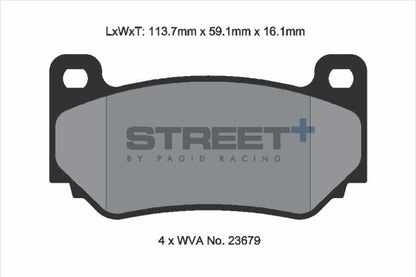 PAGID Racing T8035SP2001 STREET+ Brake Pads