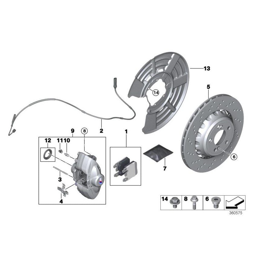 Genuine BMW 34209502905 M2 Repair Kit, Brake Pads Asbestos-Free | ML Performance EU Car Parts