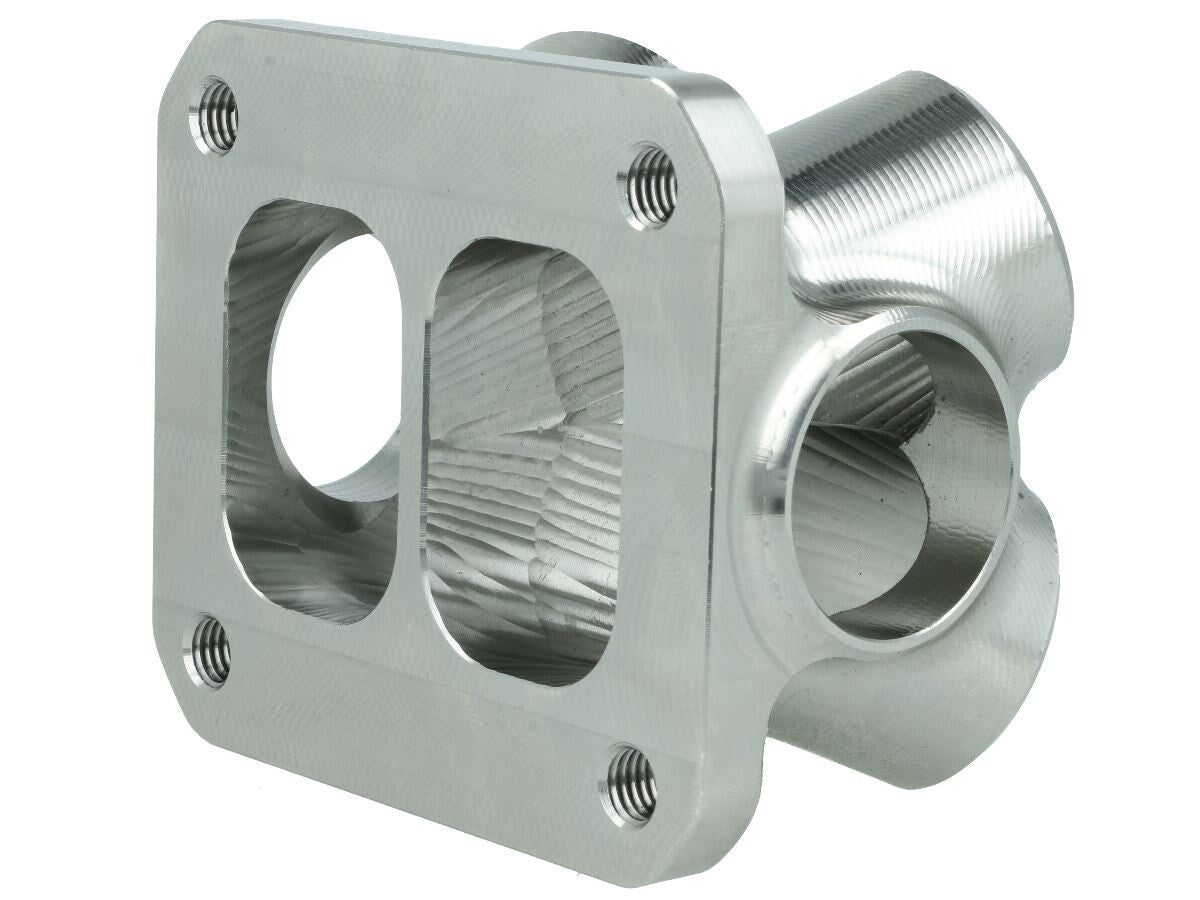 Turbozentrum 118048 4-Cyl. CNC stainless steel turbo manifold collector T4 Twinscroll with 2x Wastegate ports