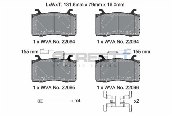PAGID Racing T8284SP2001 STREET+ Brake Pads