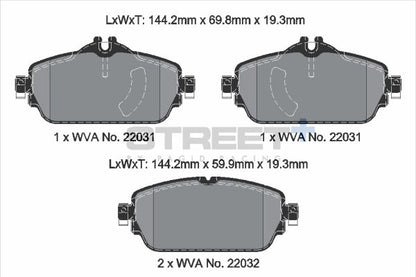PAGID Racing T8008SP2001 STREET+ Brake Pads