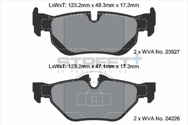 PAGID Racing T8051SP2001 STREET+ Brake Pads