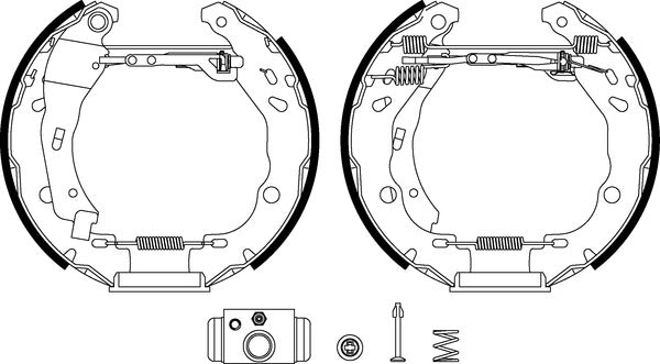 Mintex MSP243 Brake Shoe Set Shoe Kit Pro