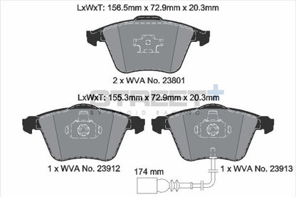 PAGID Racing T8046SP2001 STREET+ Brake Pads