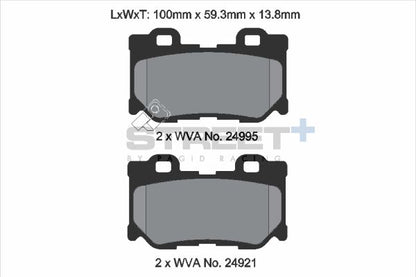 PAGID Racing T8100SP2001 STREET+ Brake Pads