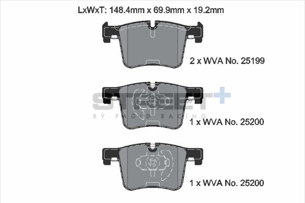 PAGID Racing T8113SP2001 STREET+ Brake Pads