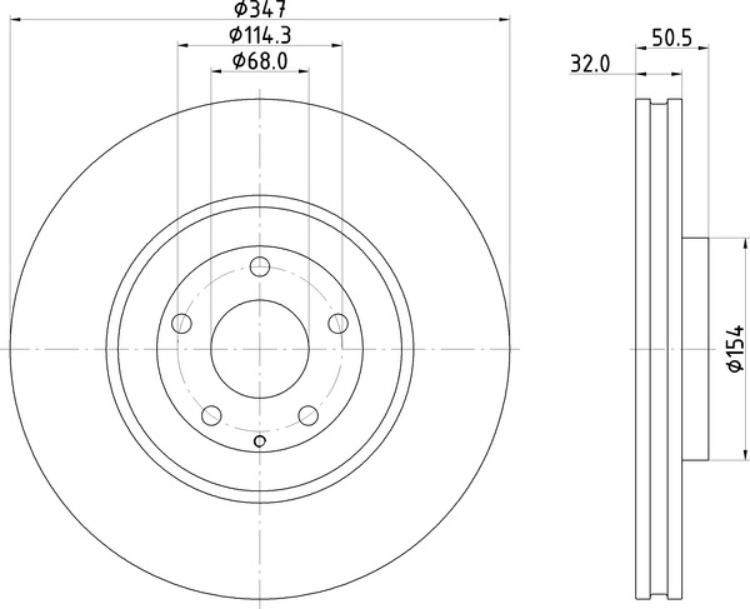 MINTEX MDC3202C Rear Brake Disc single - MDC2915C