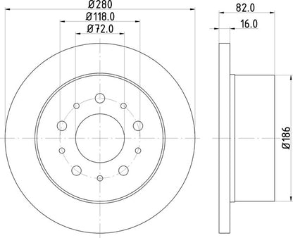 Mintex MDC1650 Brake Disc