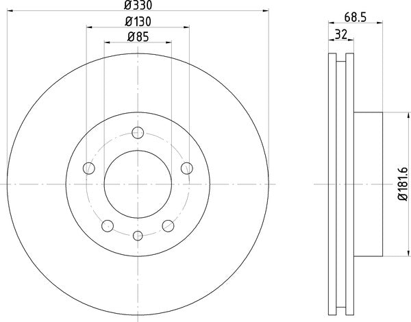 Mintex MDC1610RC Brake Disc