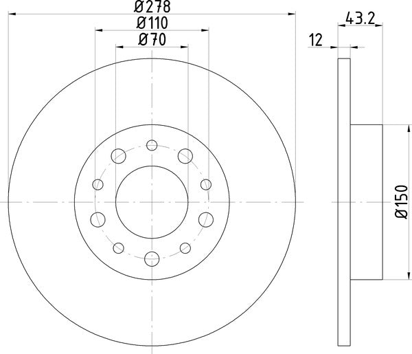Mintex MDC1741 Brake Disc