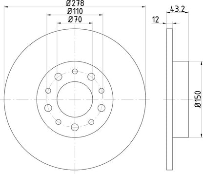 Mintex MDC1741 Brake Disc